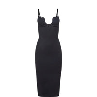 Black Seduce U-Plunge Midi Dress