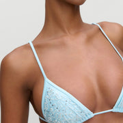 Blue Bloom Elena Sequin Bikini Top