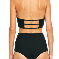 Black Flower Halter Neck Bra