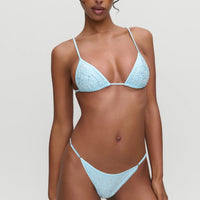 Blue Bloom Elena Sequin Bikini Top