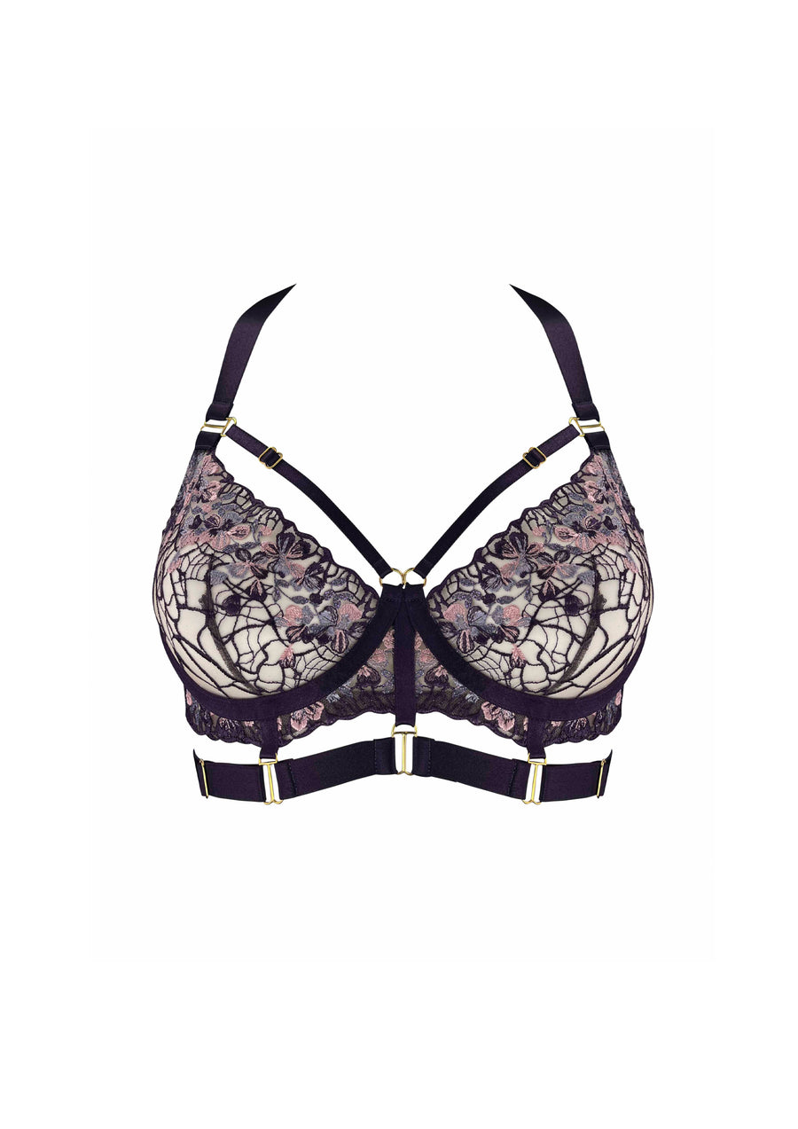 Deep Purple Amela Harness Bodice Bra