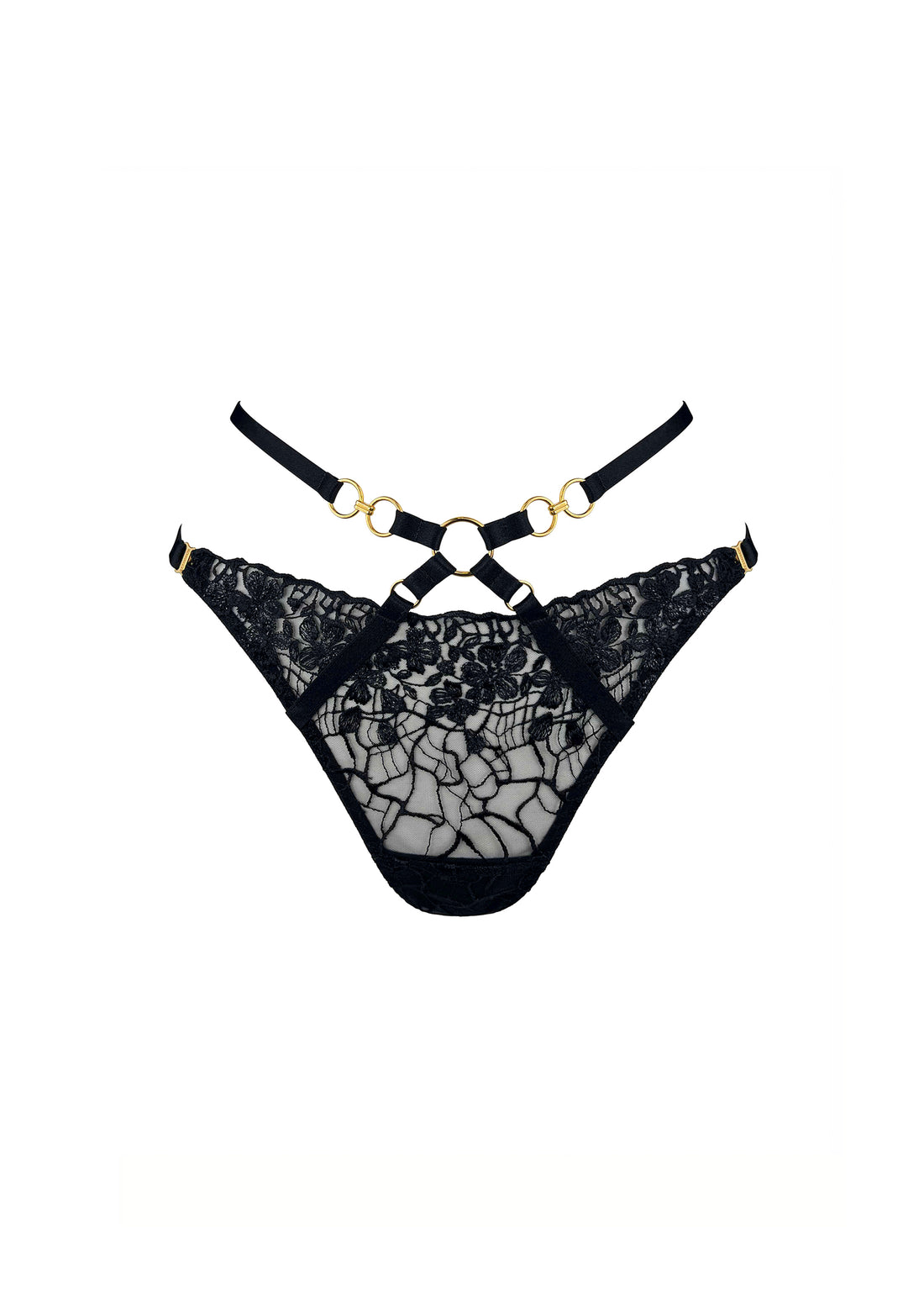 Black Amela Open Back Brief