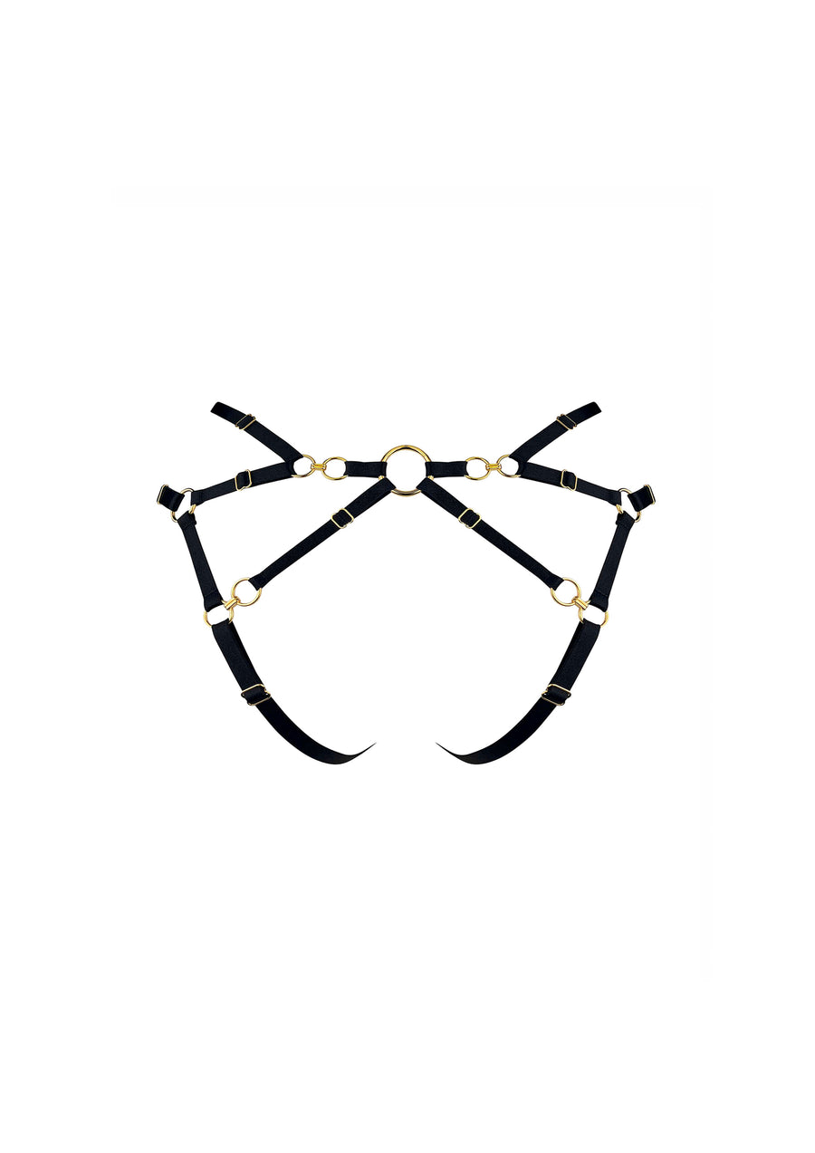 Black Amela Open Back Brief