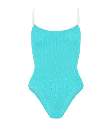 Aqua Pamela Contrast One Piece Swimsuit