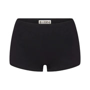 Black Soft Jersey High Waisted Boy Short