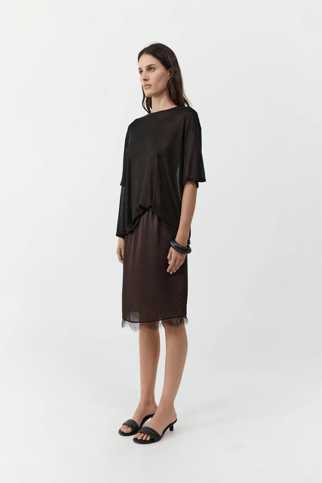 Bark Fine Lace Skirt