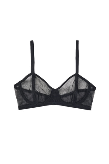 Black Bare Underwire Minimal Bra