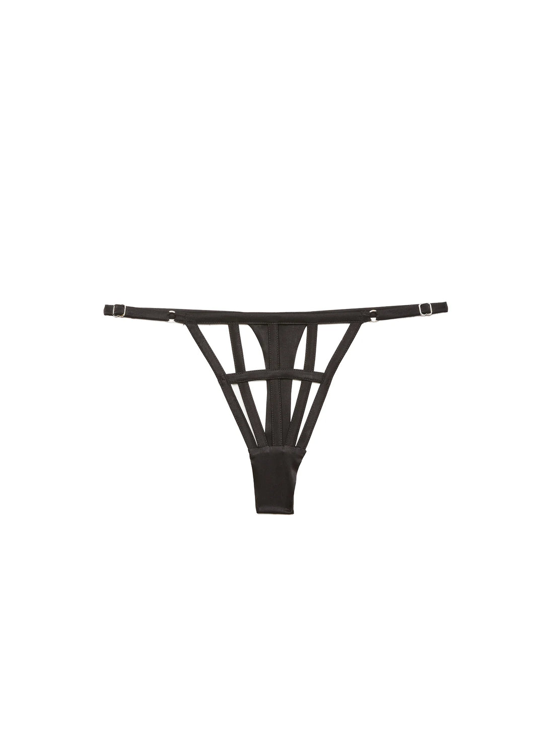 Black Caged Thong