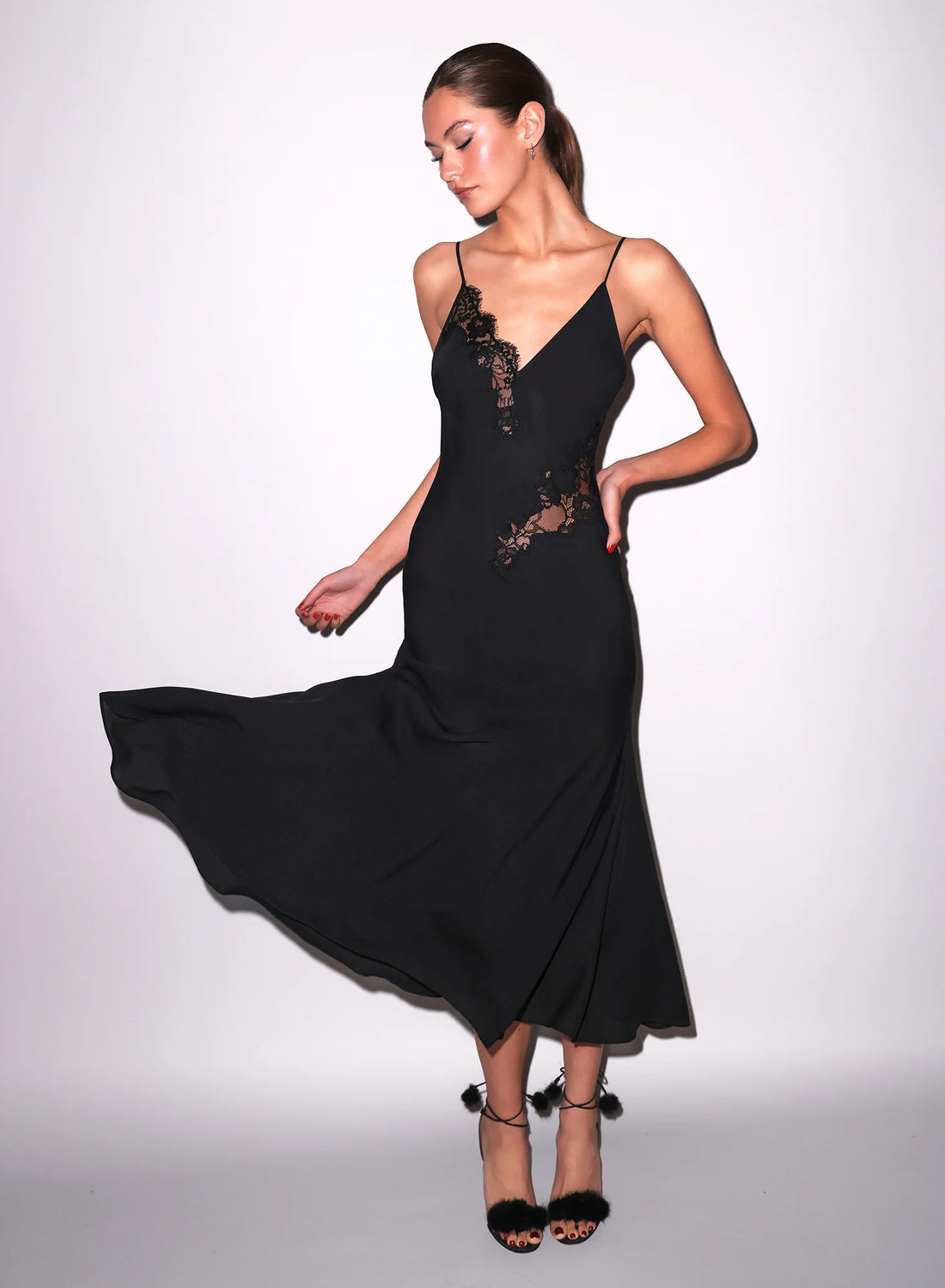 Black Juliet Lace Long Dress
