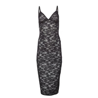Black Le Stretch Lace Slip Dress