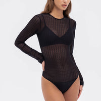Black Matrix Long Sleeve Bodysuit