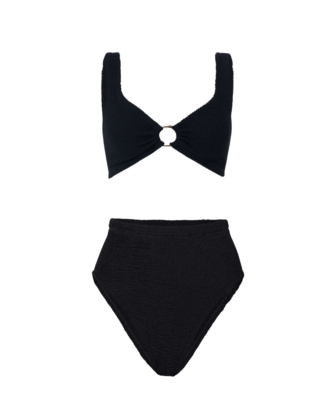 Black Nadine Bikini with Gold Hoop