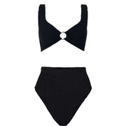 Black Nadine Bikini with Gold Hoop