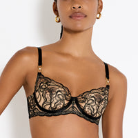 Black Pearl Balconette Wire Bra