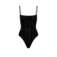 Black Pointelle Bodysuit