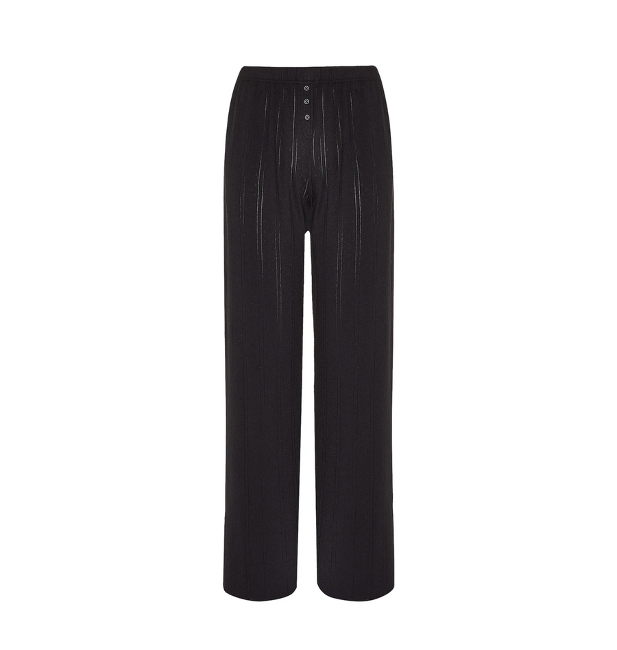 Black Pointelle Pant