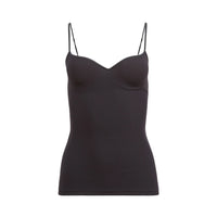 Black Scooped Neck Built-In Bra Cami