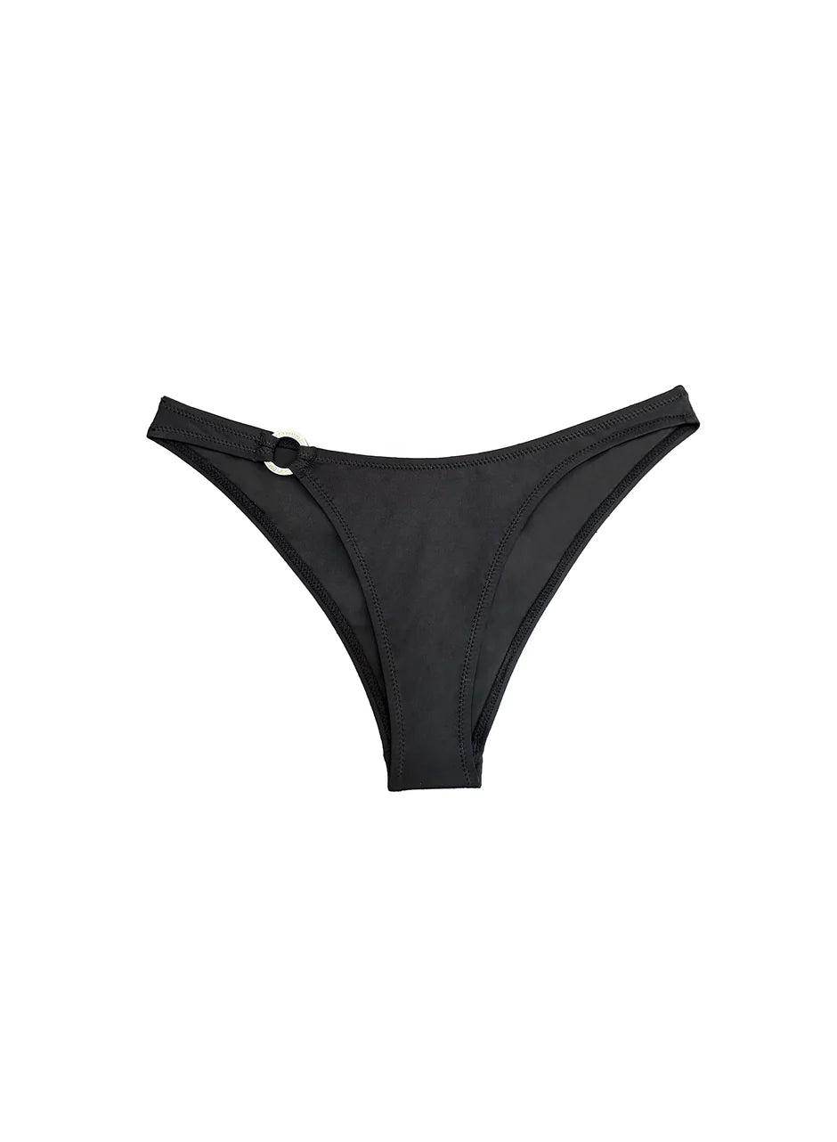 Black U-Plunge Bikini Bottom