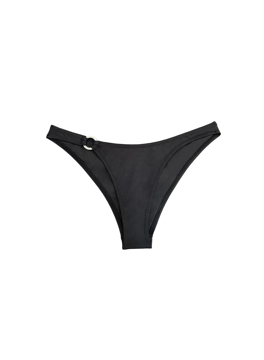 Black U-Plunge Bikini Bottom