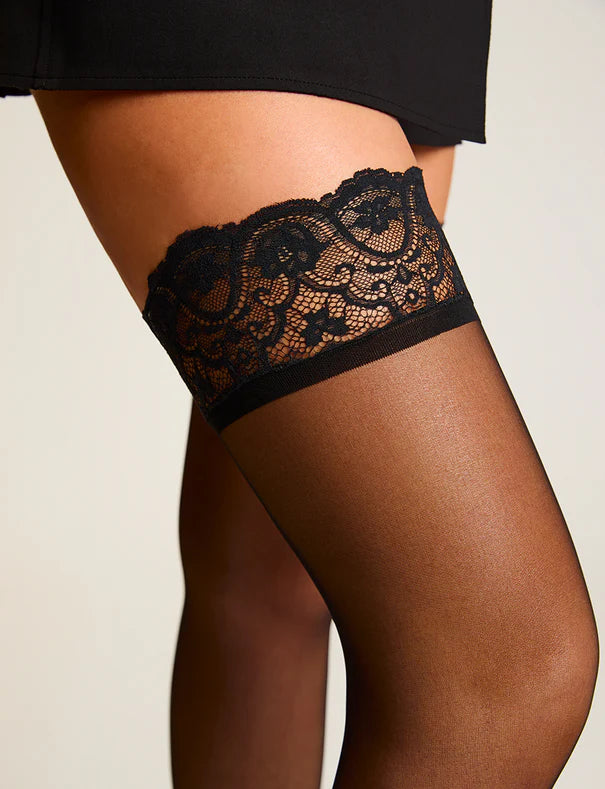 Black Sexy Up All Night Thigh-High