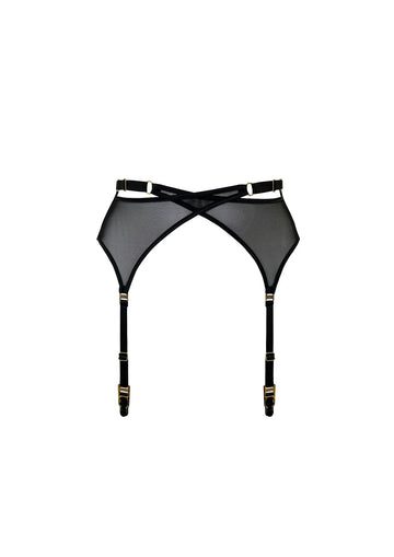 Black Signature Mesh Wrap Suspender