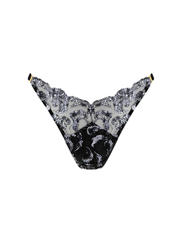 Black Siren Strap Thong