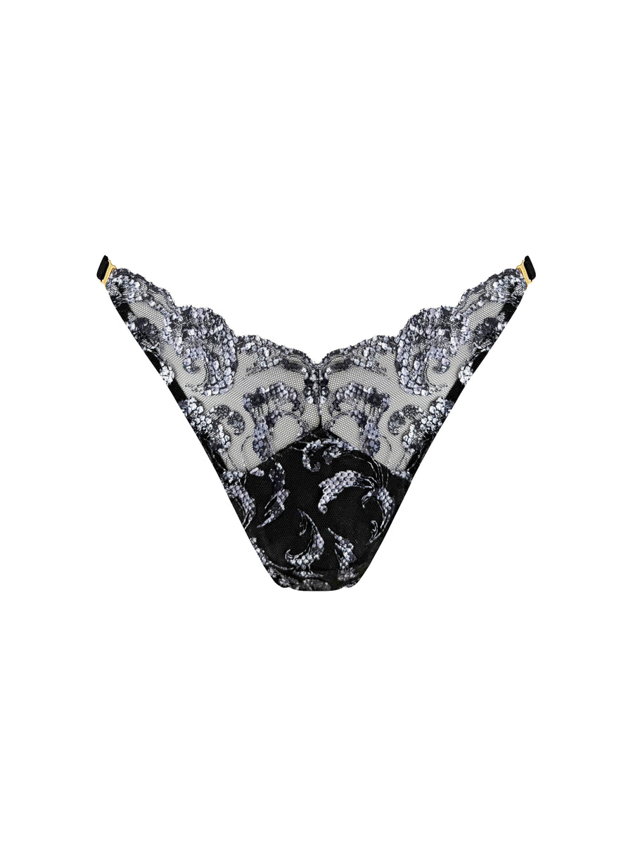Black Siren Strap Thong