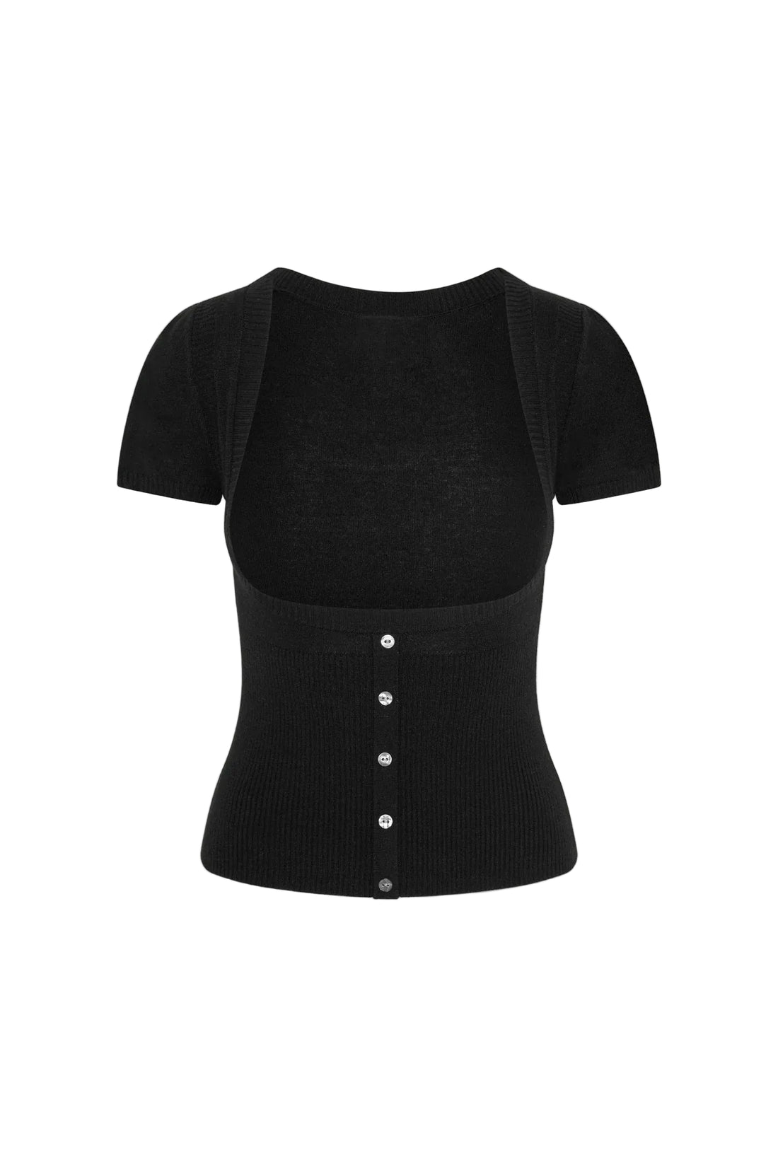 Black Sofia Cloud Knit Blouse