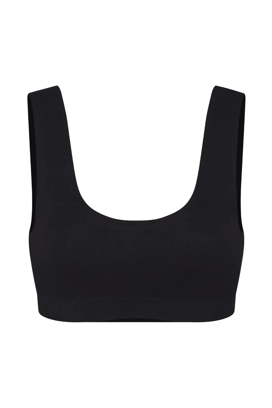 Black Soft Jersey Sports Bra
