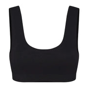 Black Soft Jersey Sports Bra