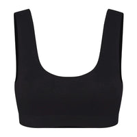 Black Soft Jersey Sports Bra