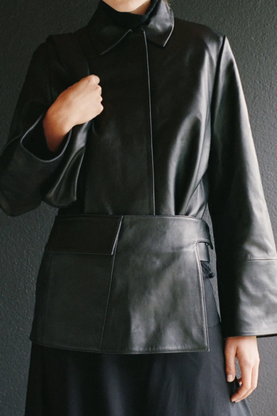 Black Utility Skirt Belt