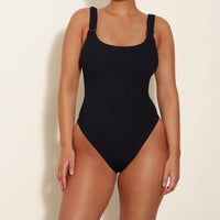 Black Domino One Piece Swimsuit