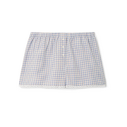 Blue Check Cotton Poplin Boxer