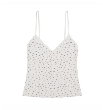 Blue Fields Pointelle Long Cami