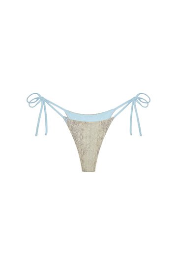 Blue Python Divine Satin Bikini Bottom