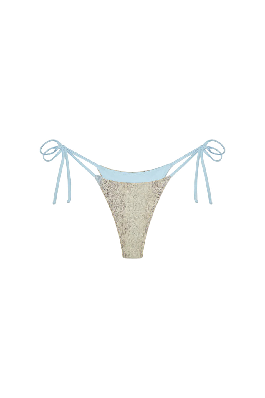 Blue Python Divine Satin Bikini Bottom