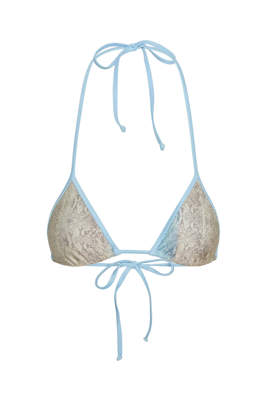 Blue Python Nick Satin Bikini Top