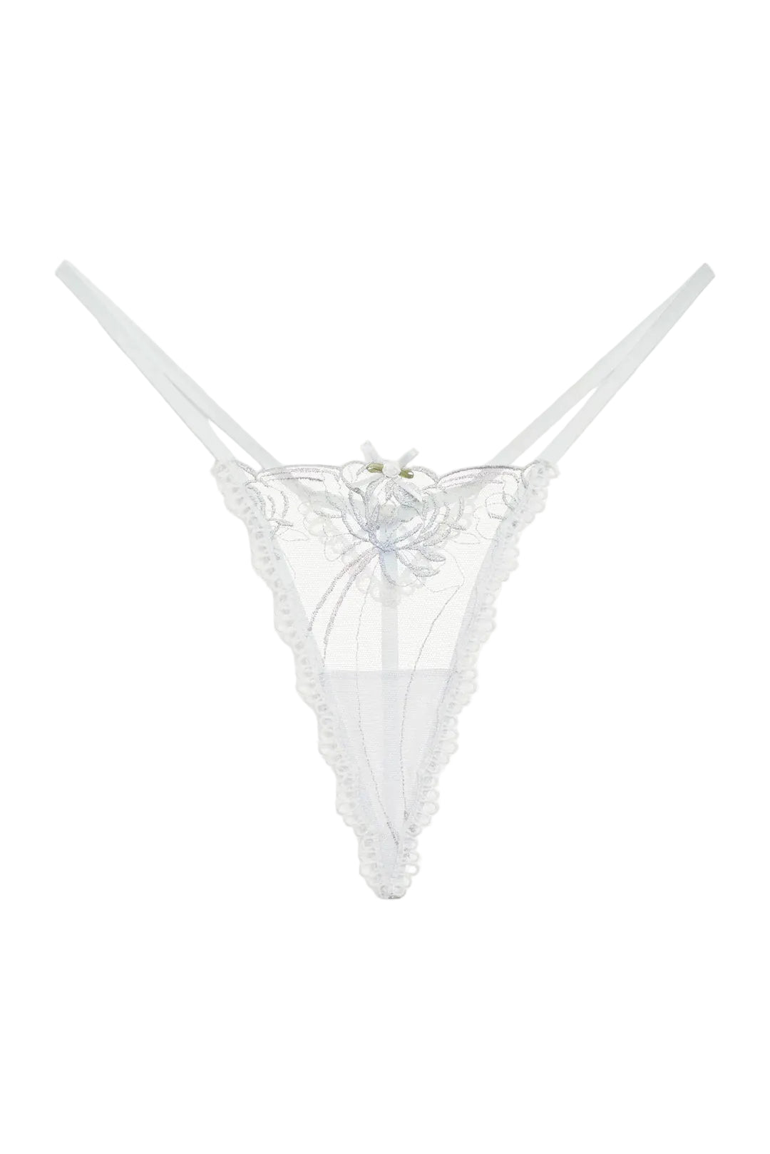 Blue Shimmer Garden Thong Panty