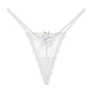 Blue Shimmer Garden Thong Panty