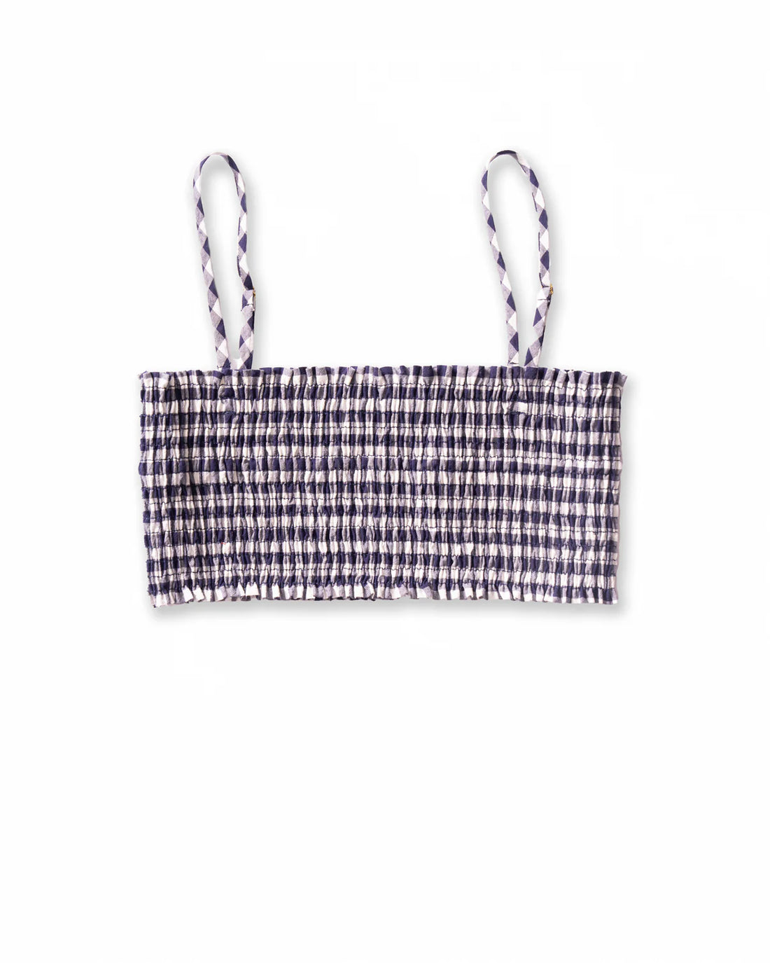 Blue Vichy Bandeau Top