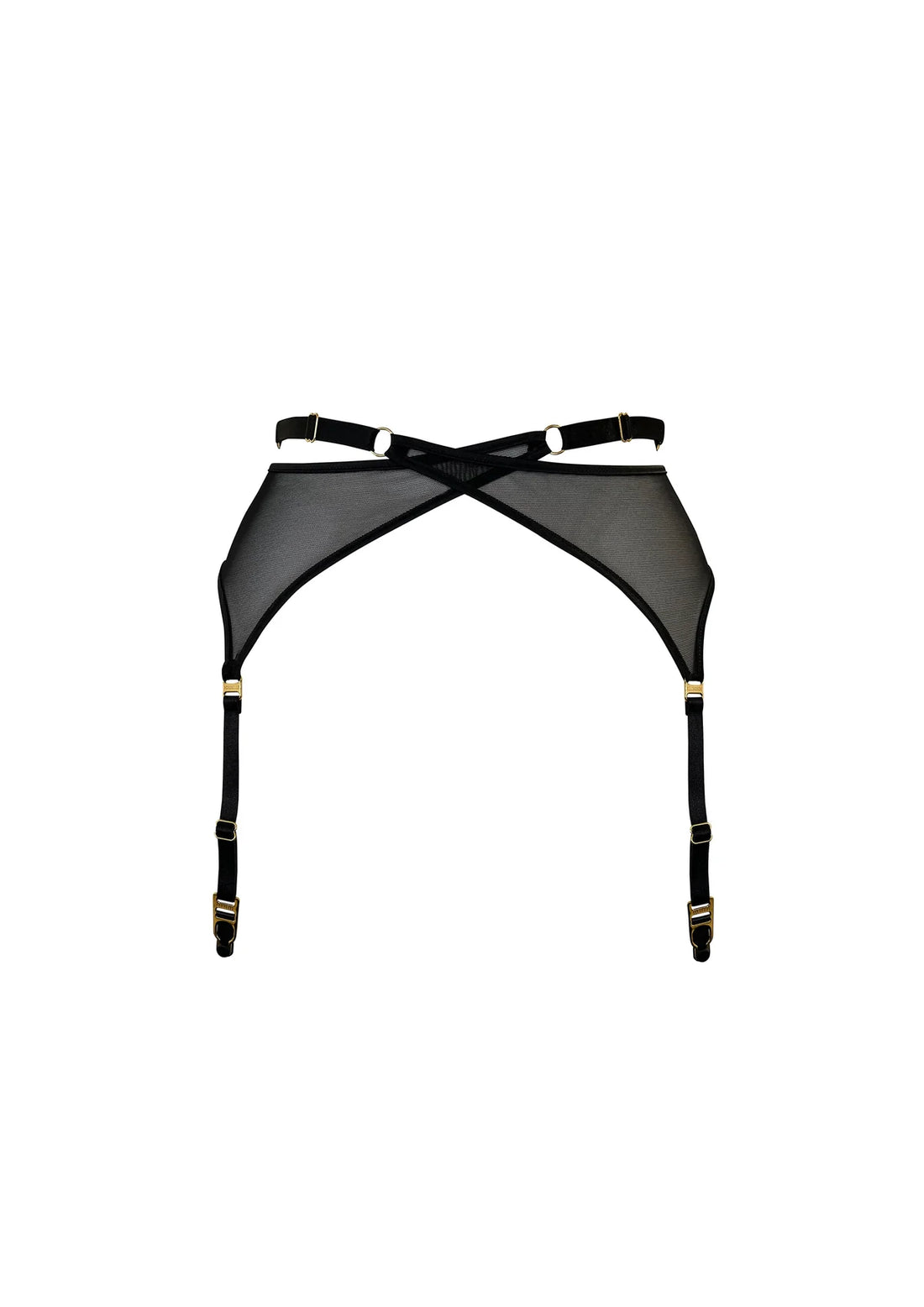 Black Signature Mesh Wrap Suspender