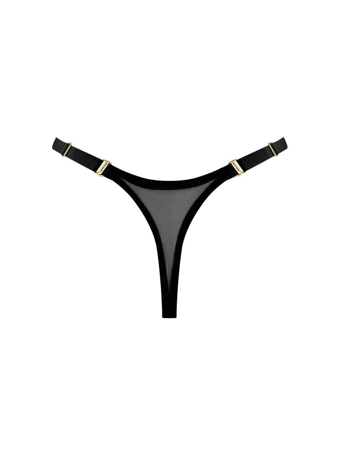 Black Siren Strap Thong