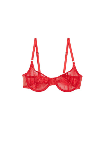 Rouge Bouquet Lace Scooped Balconette Bra