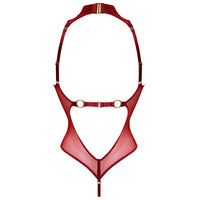 Burnt Red Signature Mesh High Neck Body