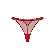Burnt Red Signature Mesh Thong