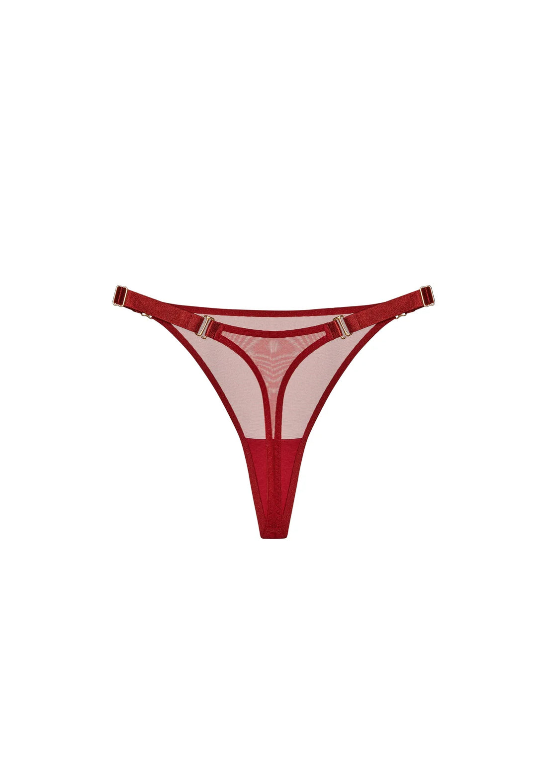 Burnt Red Signature Mesh Thong
