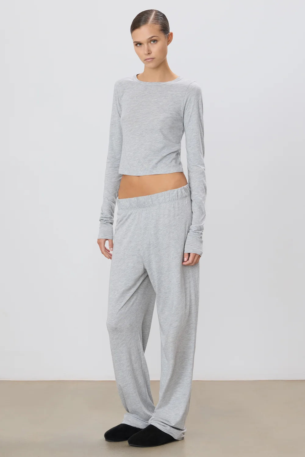 Heather Gray Cotton Modal Lounge Pant