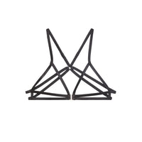 Black Caged Triangle Bra