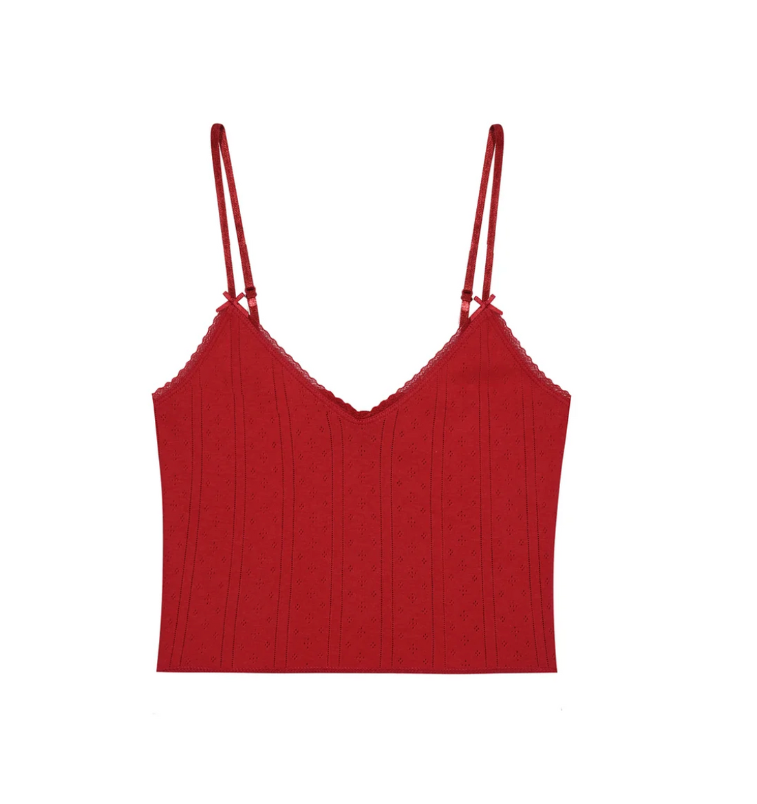 Cherry Red Pointelle Cami